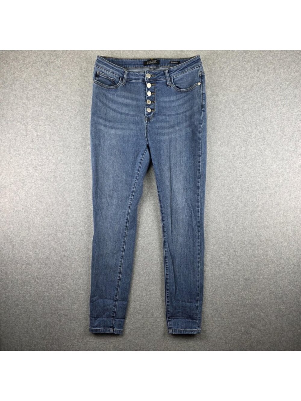 Judy Blue Penelope Jeans Womens 11/30 High Rise Skinny Button Fly Stretch Blue